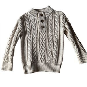 GAP Cream Cable Knit Kids Sweater
